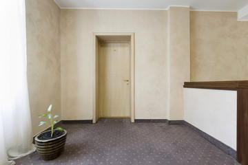 Wooden hotel door