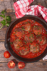 meatball and tomato sauce