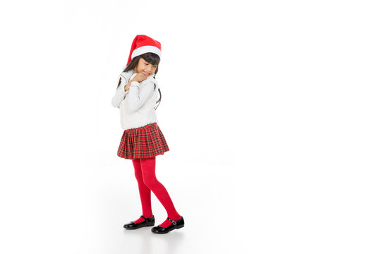 little girl in christmas dress