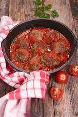 meatball and tomato sauce