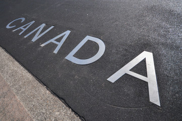 metal lettering at promenade in front of hotel New York  Rotterd