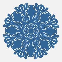 beautiful frozen abstract christmas snowflake