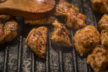 Roasted Chicken in a griddle pan
