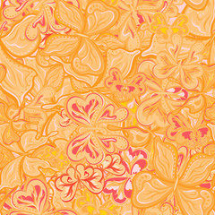 Seamless vector pattern with butterflies for textile, fabric or wallpaper