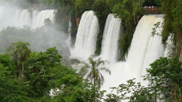Iguassu(Iguazu) Falls located at the Brazilian and Argentinian border