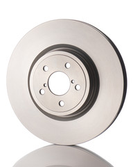 New car brake disk isolated on white background. Clipping path included.