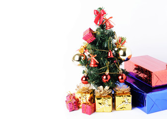Fototapeta na wymiar Christmas tree decoration Isolated on white backgrounds