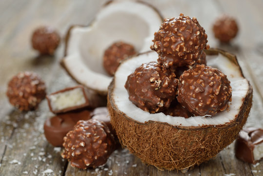 Chocolate praline and coconut