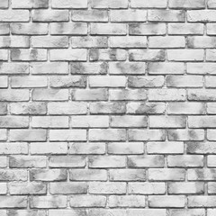 White brick stone wall seamless background and texture