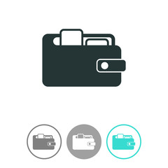 Purse vector icon. Wallet symbol.