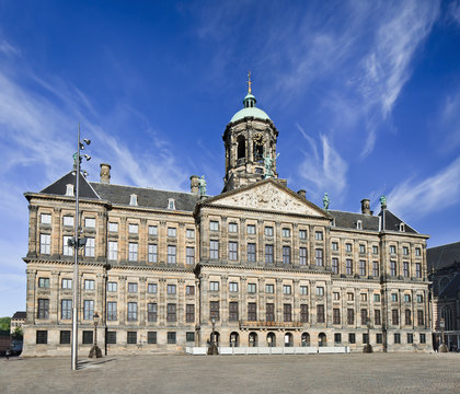 The Royal Palace on Dam Square in Amsterdam, Netherlands.