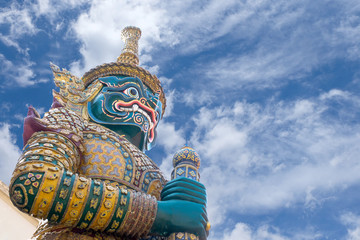 Fototapeta premium Giant statue in public temple in Thailand