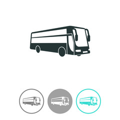 Bus vector icon. Public transport symbol.