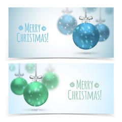 Christmas and New Year banners.