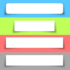 Obraz premium Shadow white banner. Vector set