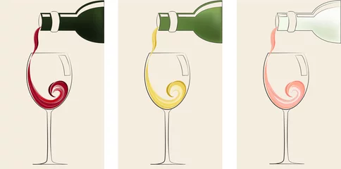 Photo sur Plexiglas Alcool wine glasses with bottles