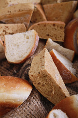 Fresh baked bread selection