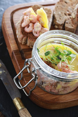 traditional potted shrimp appetizer