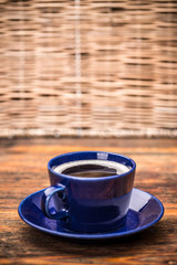 Blue coffee cup