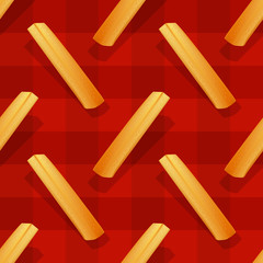 French Fries Seamless Vector Pattern