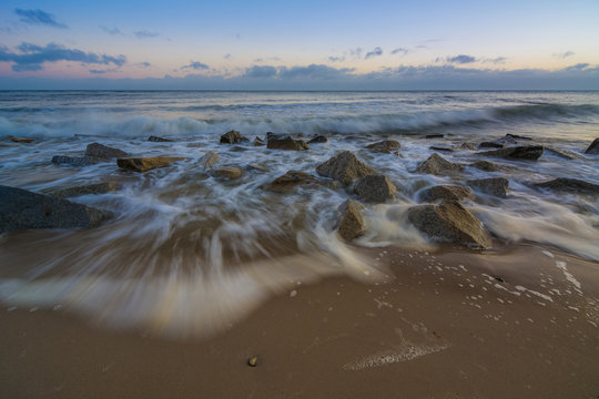 Sonnenaufgang an der Steilk&uuml;ste bei Stubbenfelde, Insel Usedom