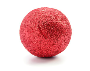 Red ball isolated on white background