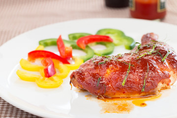 Chicken with pepper sauce