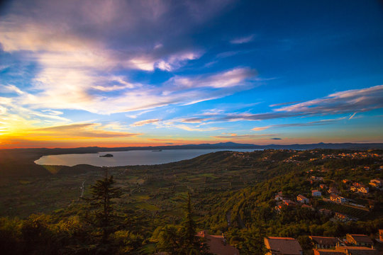 Sunset on Bolsena's lake