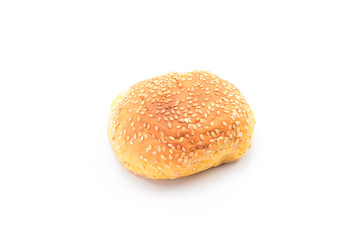 buns sprinkled with sesame seeds on a white background