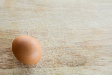 Fresh Egg With Bowl of Egg White on Wooden Table, Food Rustic Style.