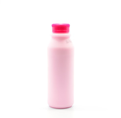 Strawberry milk isolated on white background