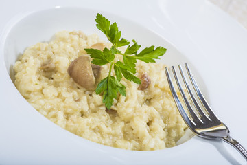 Risotto de boletus edulis