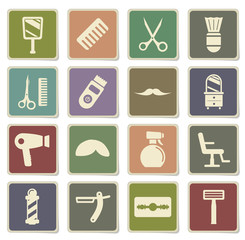 Naklejka premium Barbershop simply icons