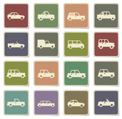 Cars simply icons