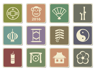 Chinese New Year simply icons