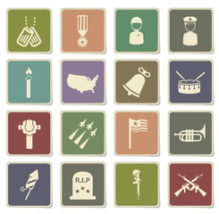 Memorial day simply icons