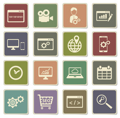 SEO and development simply icons