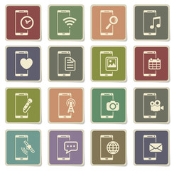 Smartphone simply icons
