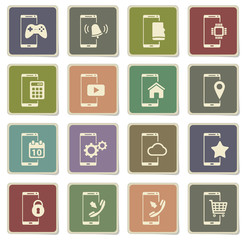 Smartphone simply icons