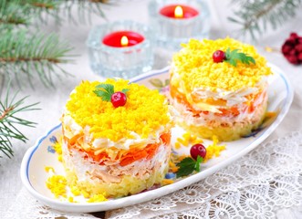 traditional Russian salad 
