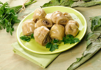 Antipasto di cuore di carciofo sott'olio