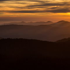 sunset in Black Forest, Germany