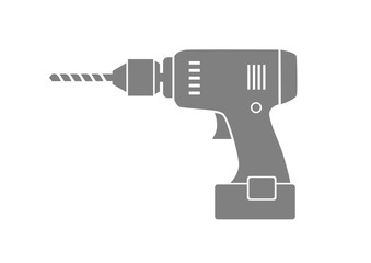Drill icon on white background