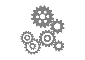 Grey industrial icon on white background