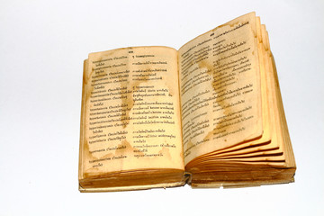 old book isolated  retro style