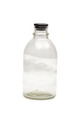 Medical bottle on the white background