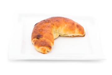 Fresh baked cookies isolated on a white
