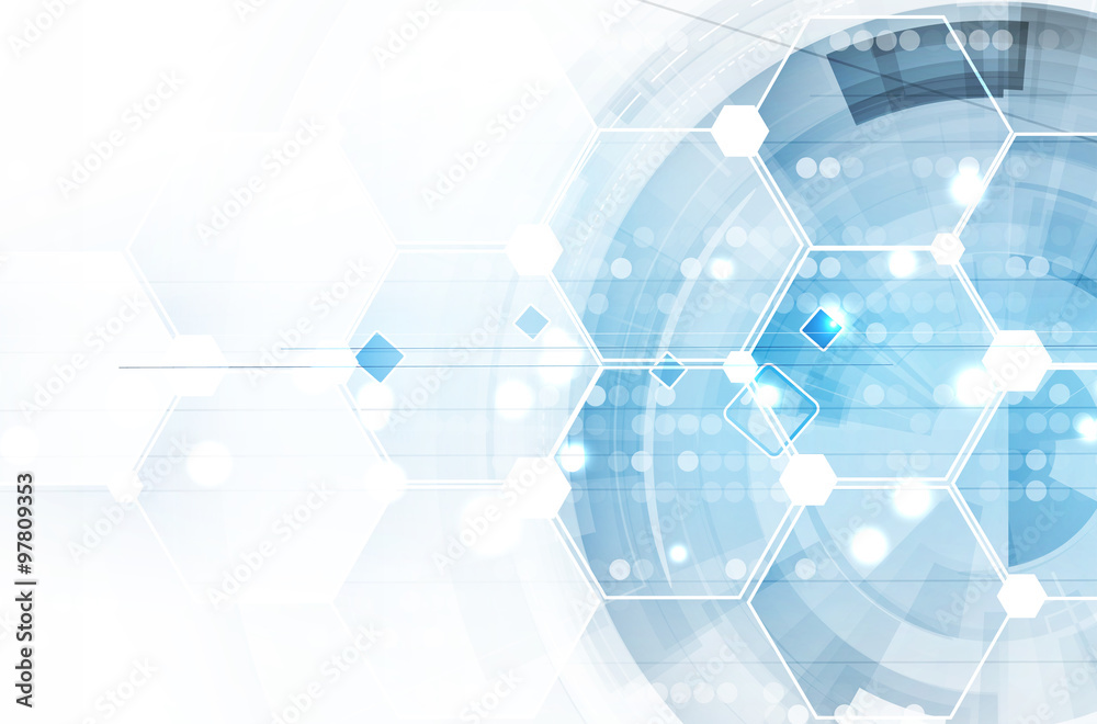 Poster abstract technology background business & development direction