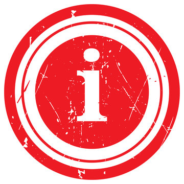 Red Information rubber stamp