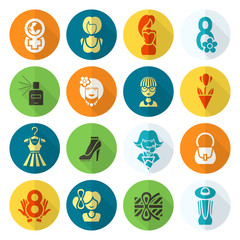 Womans Day Icon Set